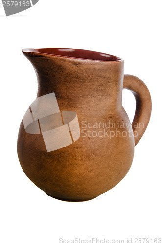 Image of Clay jug, it is isolated on white