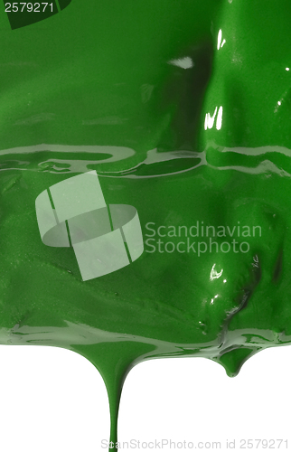 Image of wet green paint