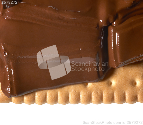 Image of melting chocolate on shortbread