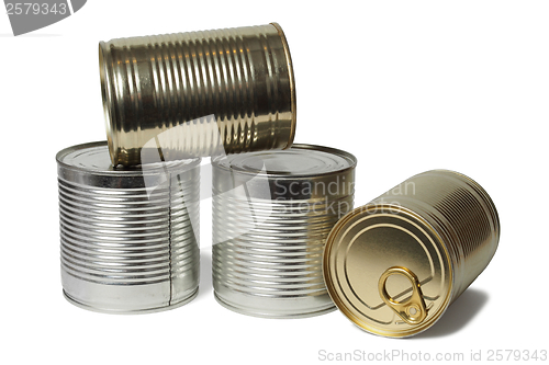 Image of Tin Cans on White