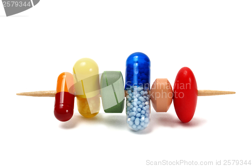 Image of Pills on Toothpick