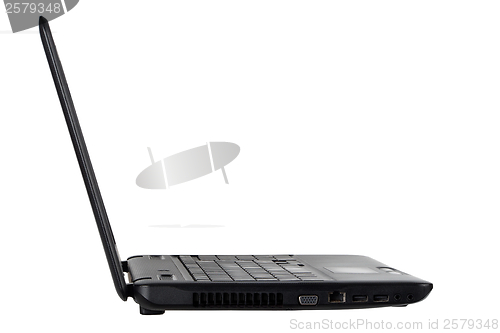 Image of Open laptop computer