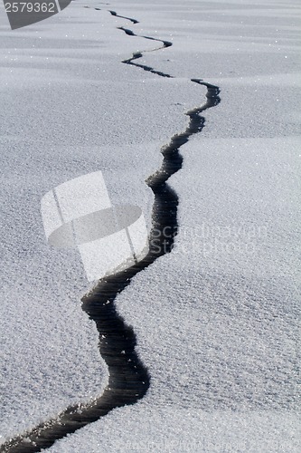 Image of spring crack in ice