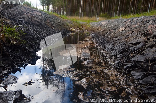 Image of pool with engine oil