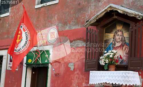 Image of headquarters of communist party in Venice, Italy