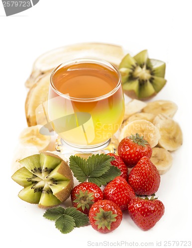 Image of banana jelly, kiwi and strawberry