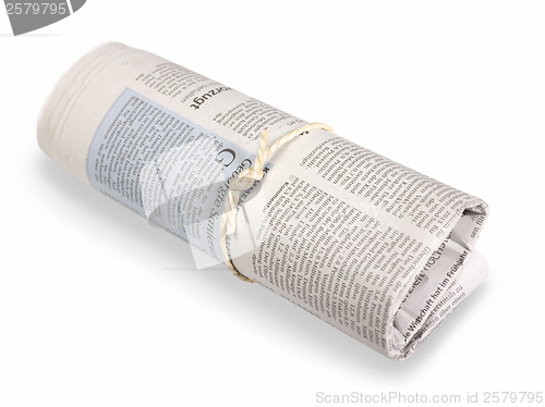 Image of rolled newspaper