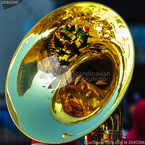 Image of high school band tuba player