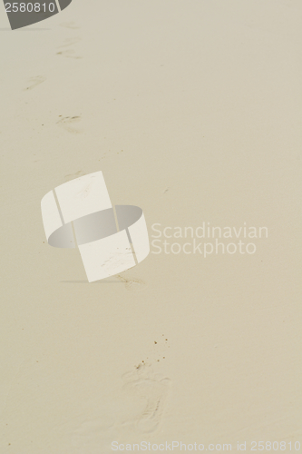 Image of footsteps on beach