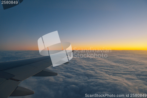 Image of clouds on sunset