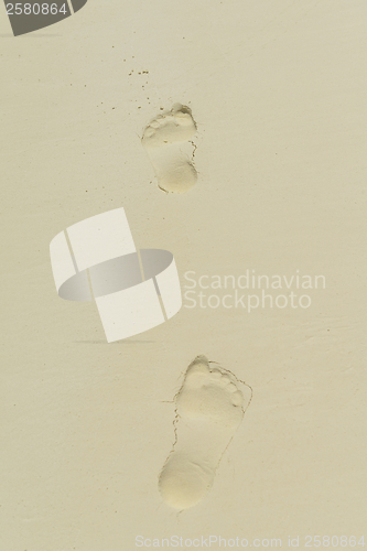 Image of footsteps on beach