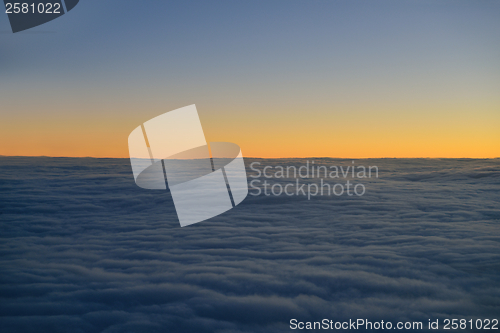 Image of clouds on sunset