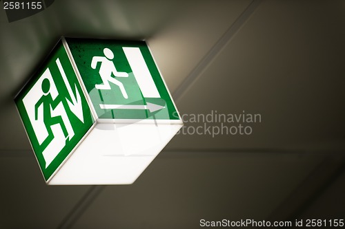 Image of Exit sign on the wall