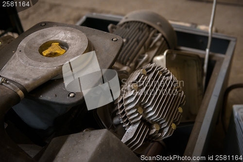 Image of Industrial machine parts closeup