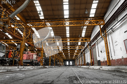 Image of Large industrial hall of a repair station