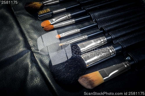 Image of Makeup Tools in a leather case