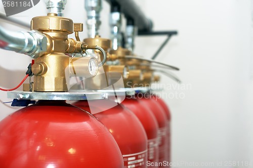 Image of Large CO2 fire extinguishers