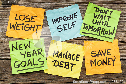 Image of New Year goals or resolutions