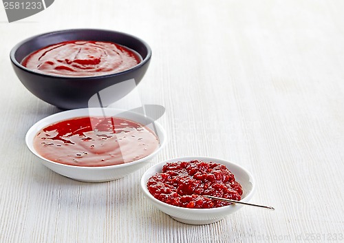 Image of various sauces