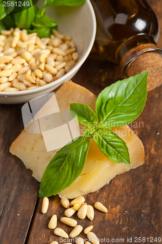 Image of Italian basil pesto ingredients