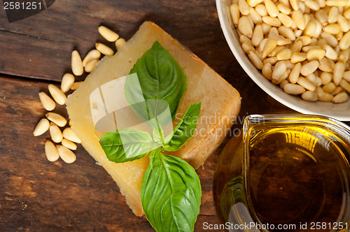 Image of Italian basil pesto ingredients