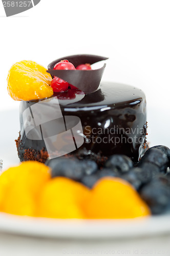 Image of chocolate and fruit cake