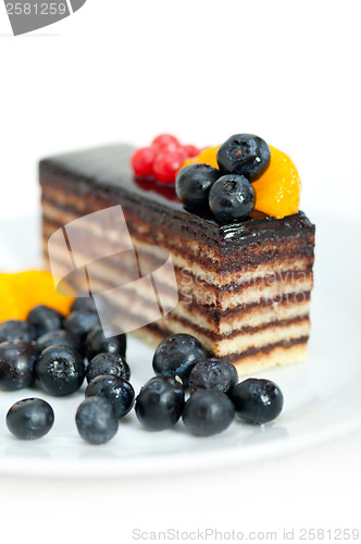 Image of chocolate and fruit cake