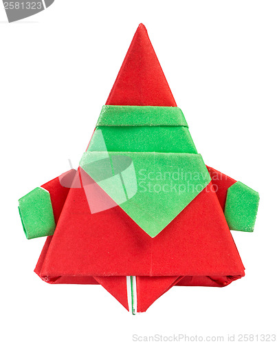 Image of Santa Claus made of paper