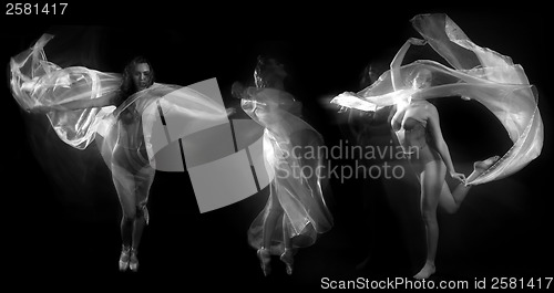 Image of Movement With Sheer Fabrics and Long Exposure