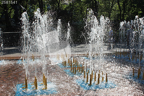 Image of fountains in city park