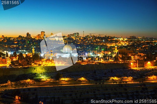 Image of Overview of Old City in Jerusalem, Israel