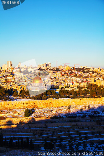 Image of Overview of Old City in Jerusalem, Israel