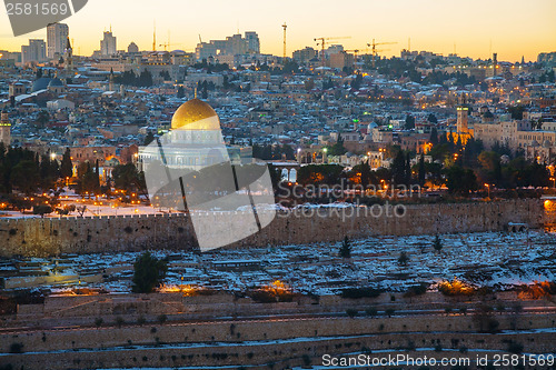 Image of Overview of Old City in Jerusalem, Israel