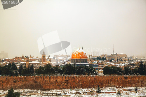 Image of Overview of Old City in Jerusalem, Israel