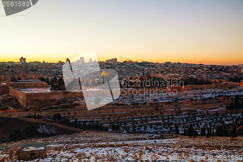 Image of Overview of Old City in Jerusalem, Israel