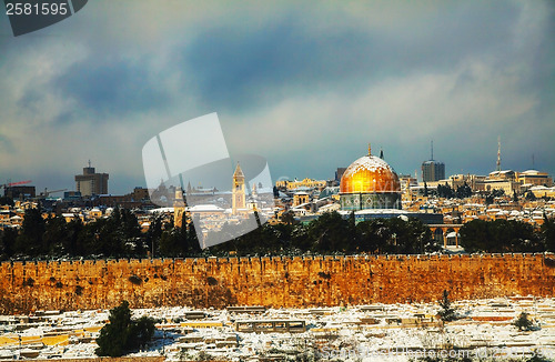 Image of Overview of Old City in Jerusalem, Israel