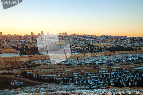 Image of Overview of Old City in Jerusalem, Israel