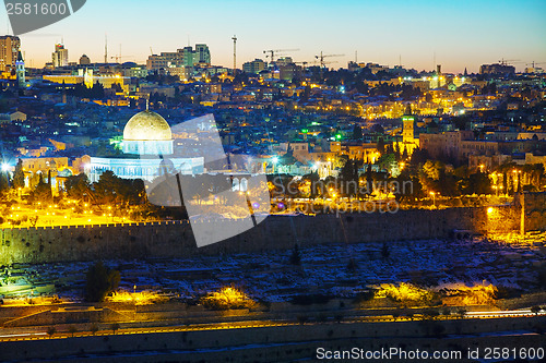 Image of Overview of Old City in Jerusalem, Israel