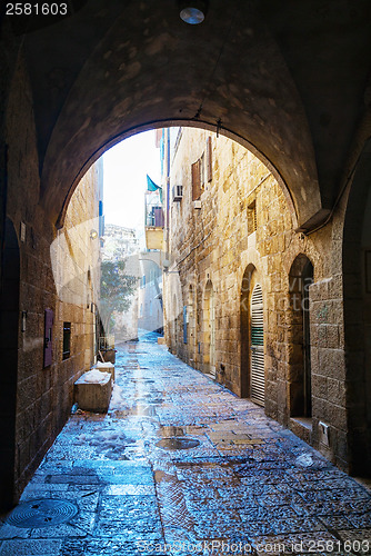 Image of Narrow street in Old City of Jerusalem