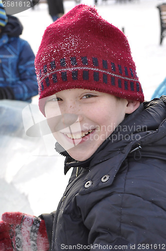 Image of Portrait of the joyful teenage boy.