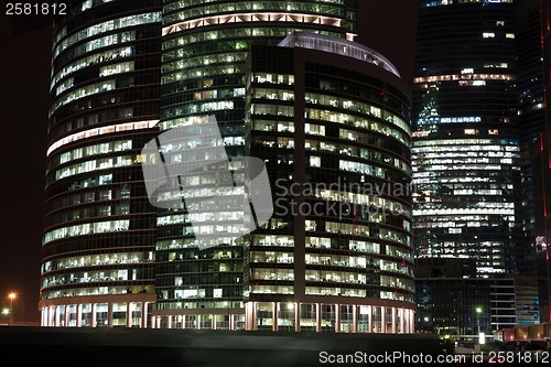 Image of Skyscrapers at night