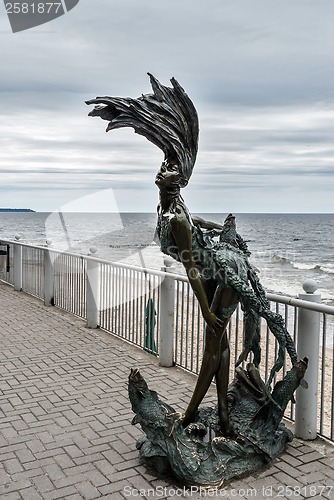 Image of Sculpture on a promenade. Svetlogorsk. Russia
