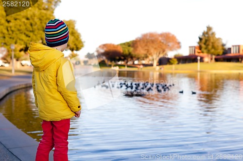 Image of boy by the pond