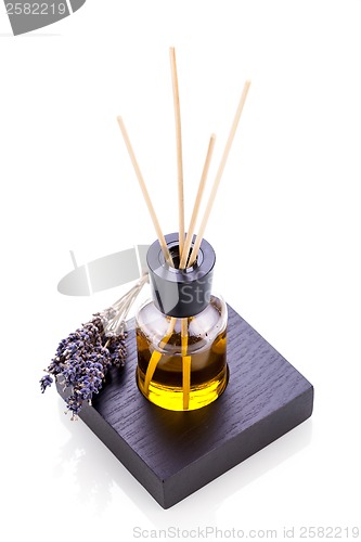 Image of aromatic lavender oil fragrant object isolated