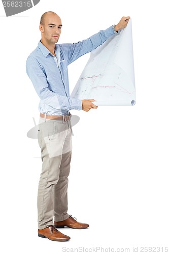 Image of Architect reading a blueprint