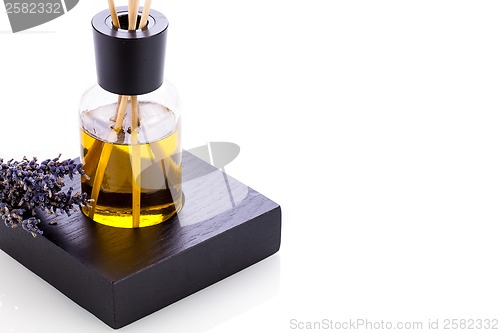 Image of aromatic lavender oil fragrant object isolated