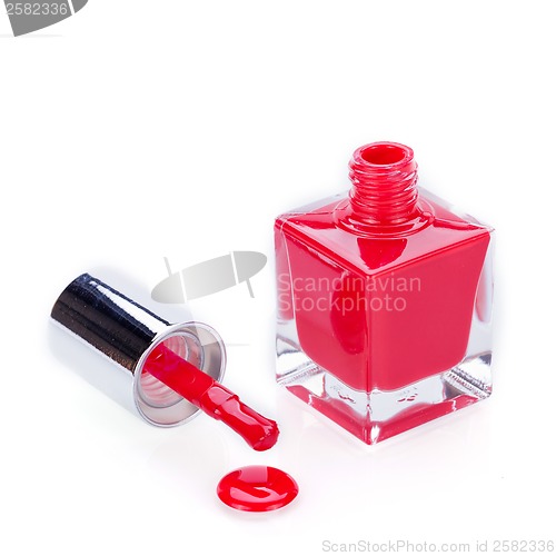 Image of Modern stylish red nail varnish or lacquer