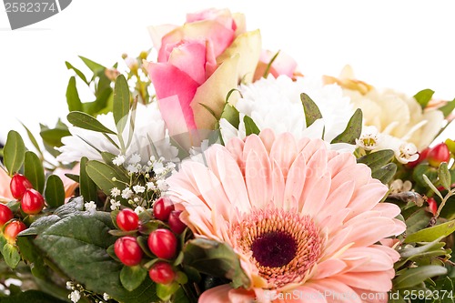 Image of Bouquet of fresh pink and white flowers