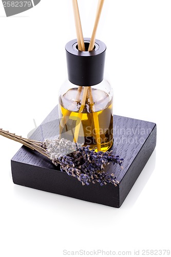 Image of aromatic lavender oil fragrant object isolated