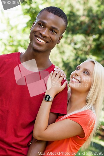 Image of young couple in love summertime fun happiness romance 